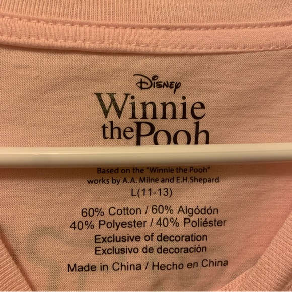 Disney Winnie The Pooh Embroidered Tshirt Women’s Size Large - Picture 3 of 4